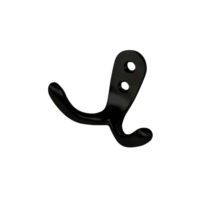 Percha colgador doble aluminio 50x47mm negro - Suinplas