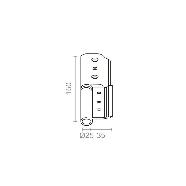 Bisagra serie europea para puerta 6877 blanca – mano izqu...