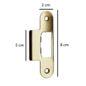 Picaporte laton satinado 50 - Suinplas