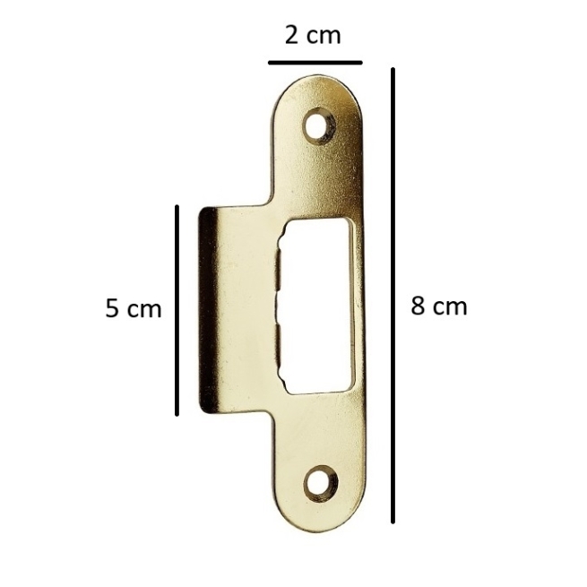 Picaporte laton satinado 50 - Suinplas