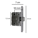 Picaporte niquel satinado 50 - Suinplas
