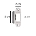 Picaporte niquel satinado 50 - Suinplas