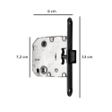 Picaporte negro mate 40 - Suinplas