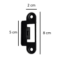 Picaporte negro mate 40 - Suinplas