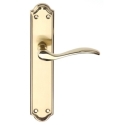 Manivela  puerta  placa  laton pulido m301 hs (2780) - Su...