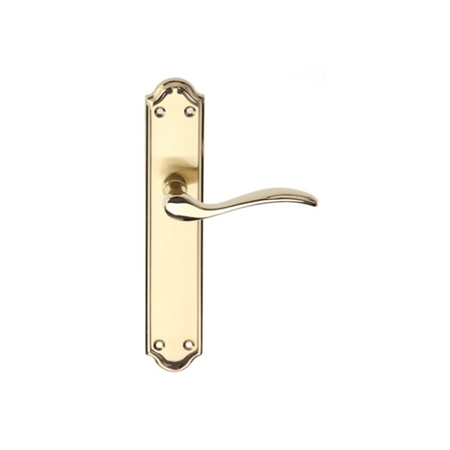 Manivela  puerta  placa  laton pulido m301 hs (2780) - Su...