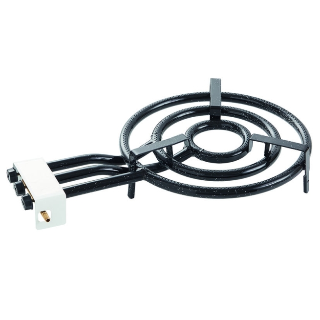 Quemador paellero tubo plano 530 mm 3 fuegos 