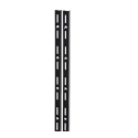 Guias estanteria simple negra  200 cm - Suinplas