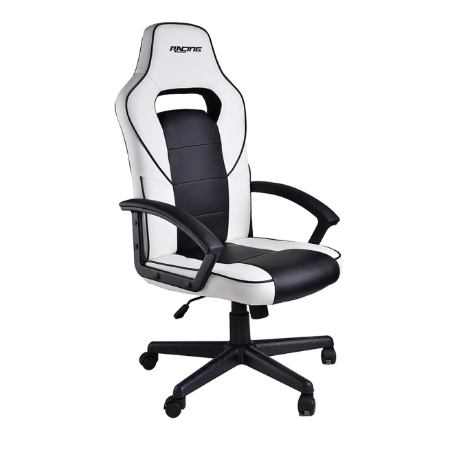 Silla estudio gaming ergonomica blanca - Suinplas