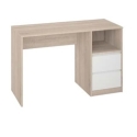 Mesa de estudio 2 cajones roble claro  y blanco   k 508 -...