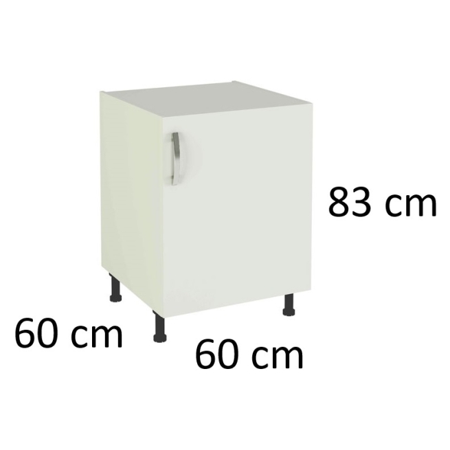 Mueble kit cocina completo blanco bajo de 60 cm - Suinplas