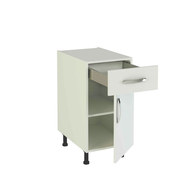 Mueble kit cocina completo blanco bajo de 40 cm con cajon...