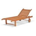 Tumbona reclinable madera exterior con ruedas    - Sui...