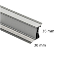 Copete de encimera clasico plata satinado - Suinplas