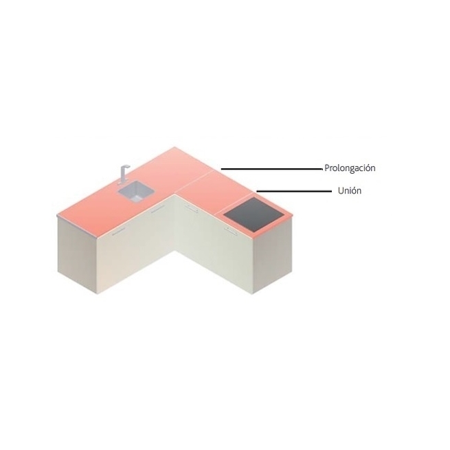 Prolongacion encimera angulo p7 65x030 bronce - Suinplas