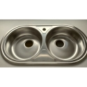 Fregadero redondo 2 senos inox - Suinplas