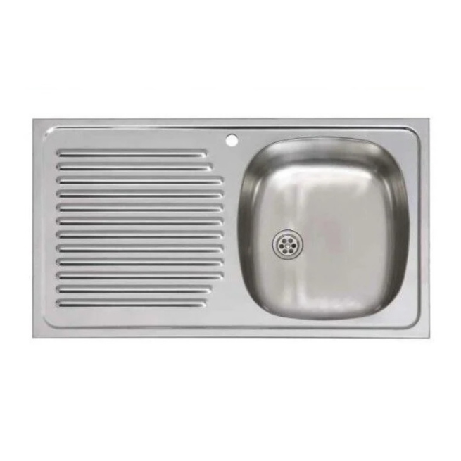 Fregadero inox cuadrado  1seno+1 escurreplatos izq. - Sui...
