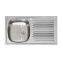 Fregadero inox cuadrado  1seno+1 escurreplatos derecha -...