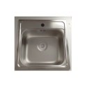 Fregadero inox cuadrado 1 seno con orificio - Suinplas