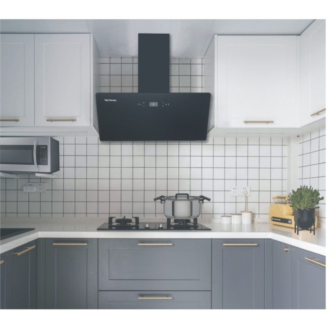 Campana extractora diseño negra 60cm  mx - Suinplas