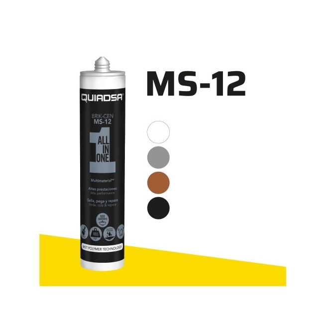 Sellador elastico ms 12 negro 290 ml - Suinplas