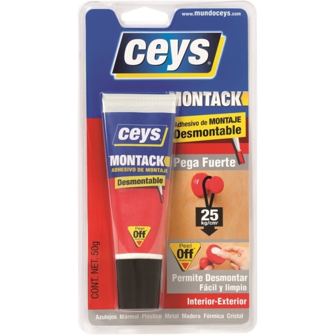 Pegamento de montaje ceys montack desmontable blister 50...