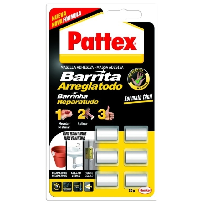 Barrita arregla todo pattex multimaterial 6 x 5 gramos -...
