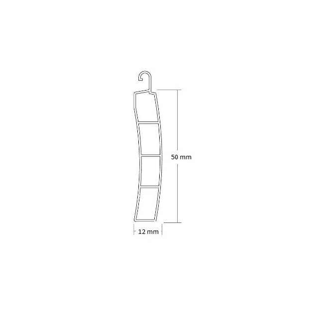 Lama persiana terminal pvc marron ancha - Suinplas