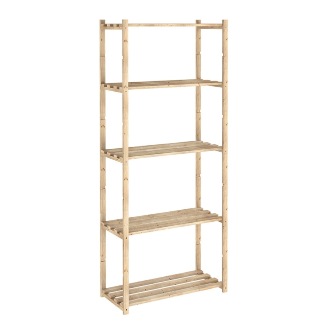 Estanteria de pino 5 baldas  170x65x30 - Suinplas