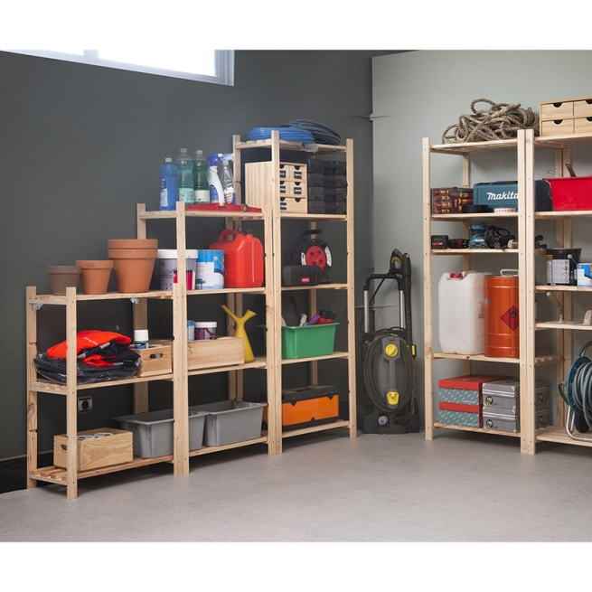 Estanteria de pino 5 baldas profesional - Suinplas