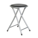 Taburete metalico plegable metal/negro - Suinplas