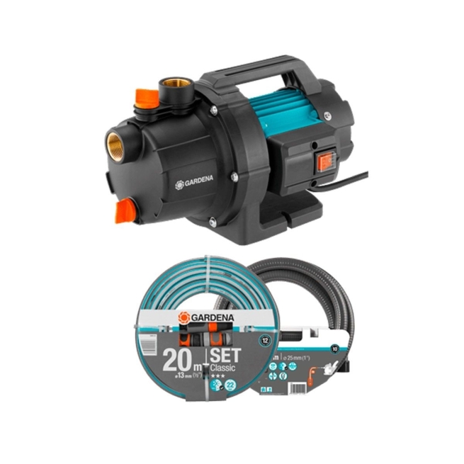 Bomba superficie agua limpia Gardena 3000/4 Basic 600W 3000 l/h 
