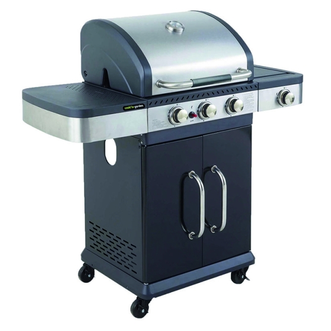 Barbacoa gas Fidgi 3 quemadores plancha grill 11,5 kW 