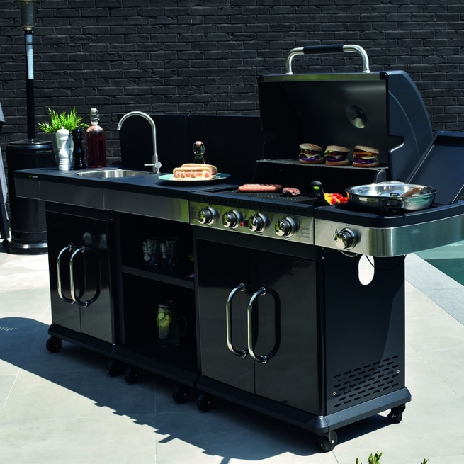 Cocina Exterior Barbacoa Gas Fidgi 3 con Fregadero 
