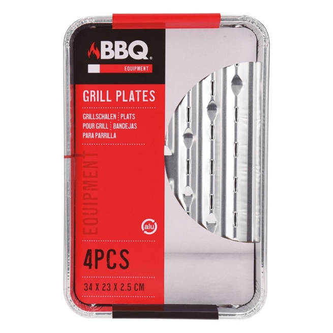 Bandeja aluminio 34x23x2,5cm (4 uds) - Suinplas