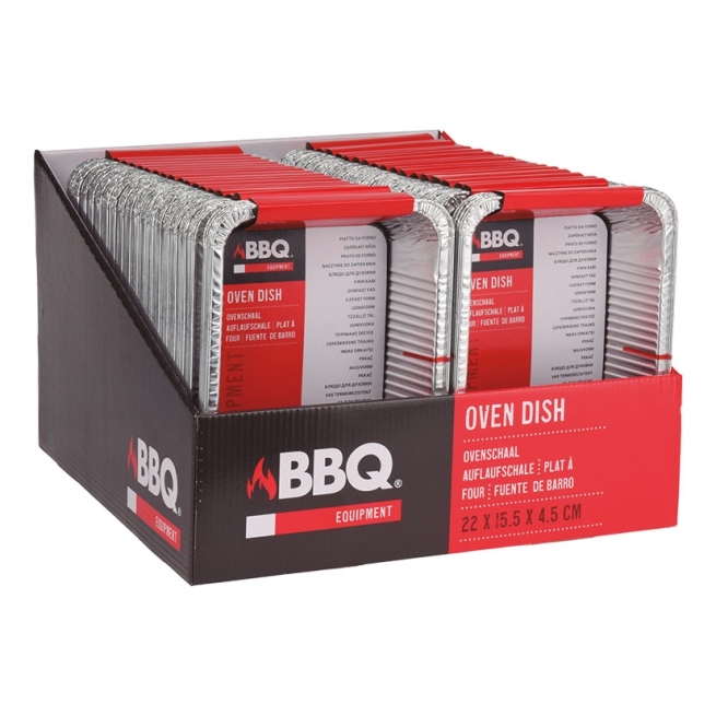 Bandeja aluminio 22x15,5x4,5cm (5ud) - Suinplas