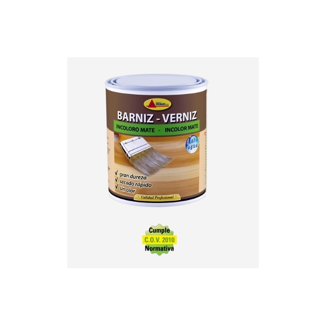Barniz al agua mate incolor  750ml - Suinplas