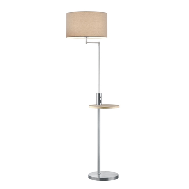 Lámpara de Pie Vintage con USB y Repisa Duolec 