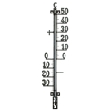 Termometro de exterior en metal – estilo vintage negro 42...