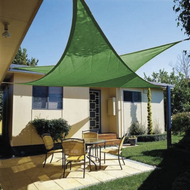Toldo vela 3,6 x 3,6 x 3,6 m verde - Suinplas