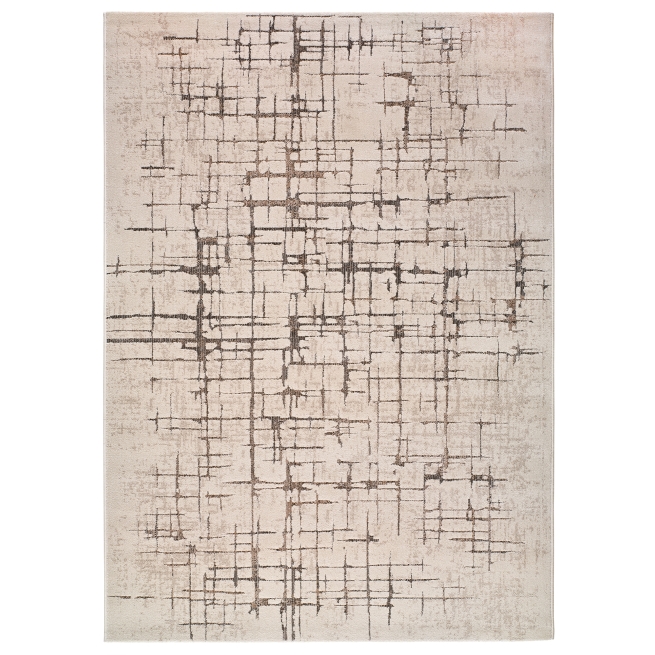 Alfombra Moderna Ceres Crema 133x190 cm para Salón 