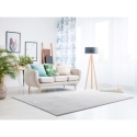 Alfombra Shaggy Loft Plata 120x120 cm Moderna y Suave 