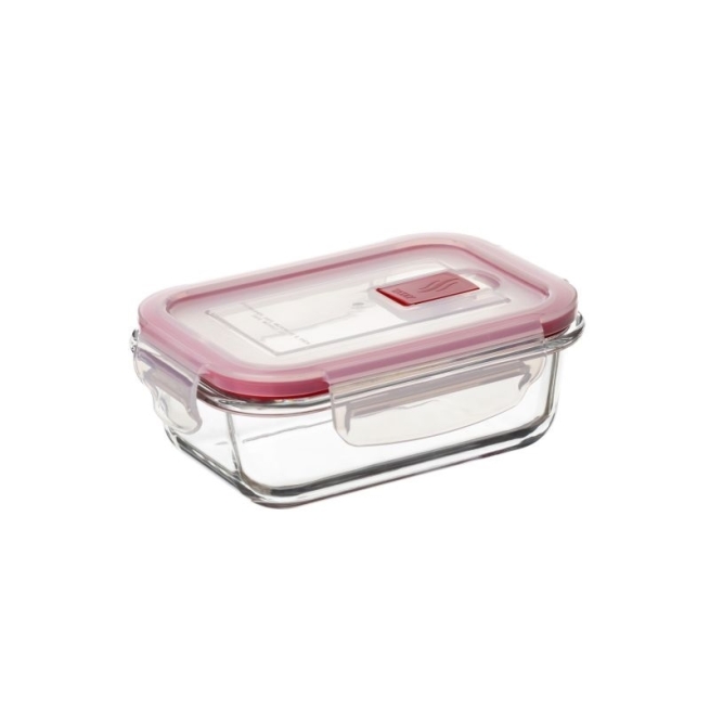 Hermetico cook&eat cristal 0,37 l rojo - Suinplas