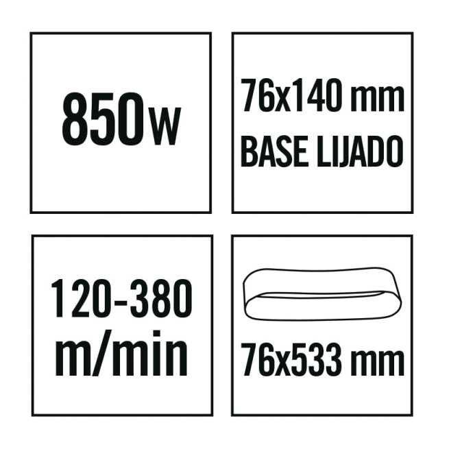 Lijadora de Banda RATIO LR850NM 850W Profesional 