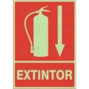 Cartel extintor 700 luminiscent   29x21cm - Suinplas