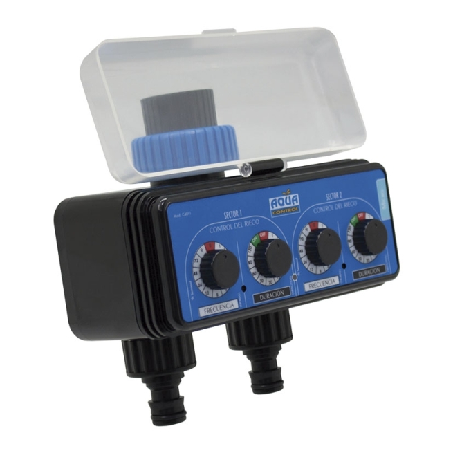 Programador riego doble AQUACONTROL 2 zonas 