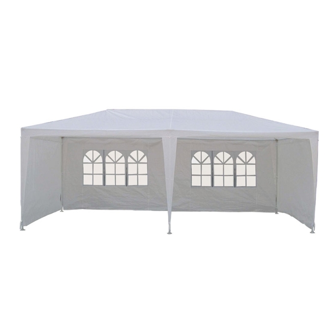 Pergola jardin rafia 6x3x2,70m cerramiento completo - Sui...