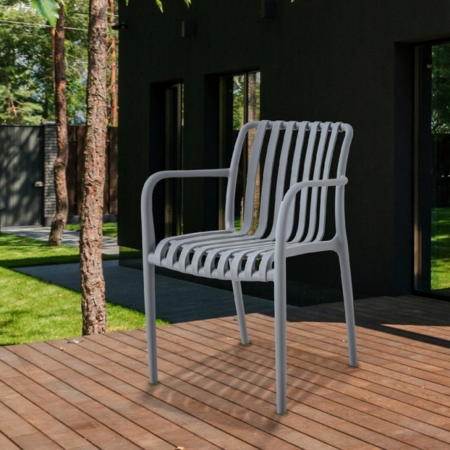Silla jardin mod. lara-greta gris - Suinplas