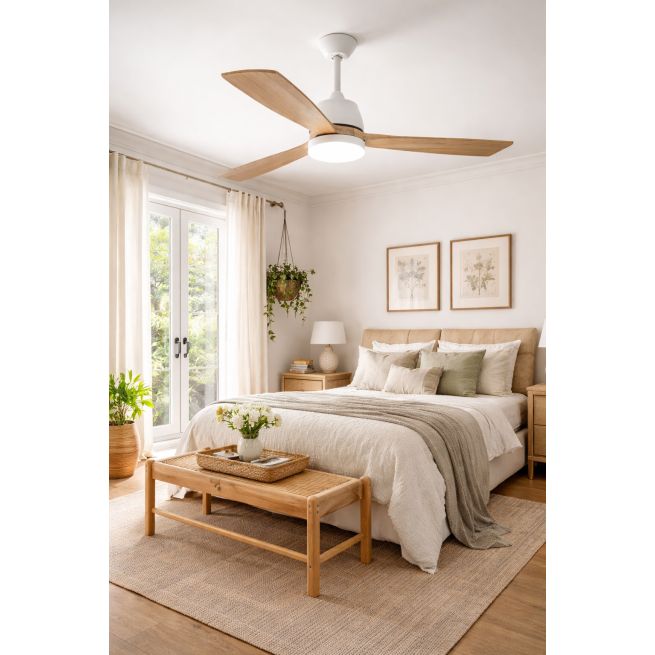 Ventilador techo led blanco habitex 53nw - Suinplas