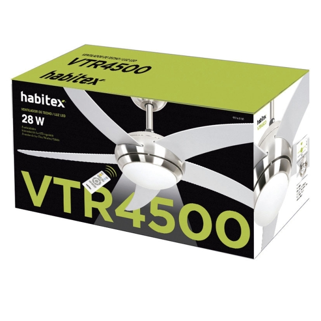 Ventilador techo led vtr 4500 mando a distancia - Suinplas